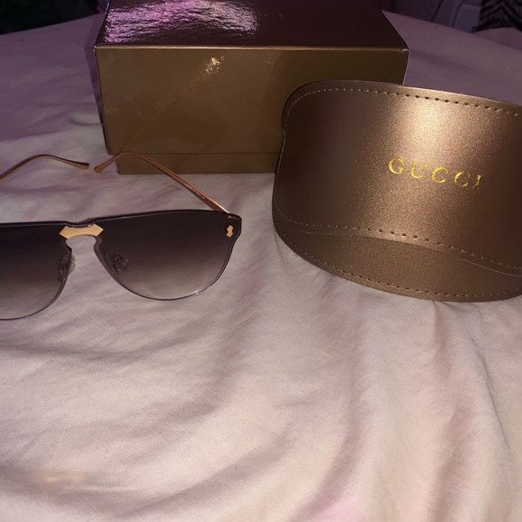 Gucci Rimless Sunglasses Black and Gold main image 5